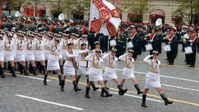 رژه زنان خوش تیپ ارتش روسیه در مسکو